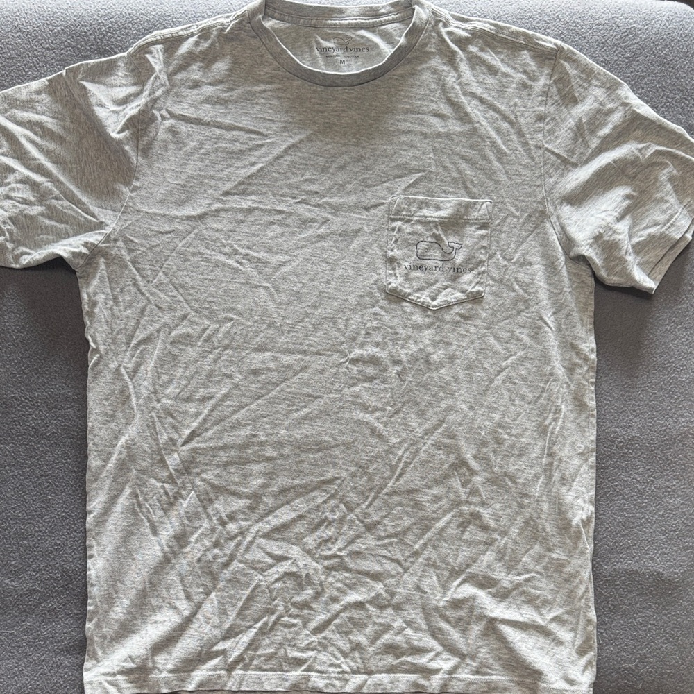 Vineyard Vines Light Gray Pocket Tee